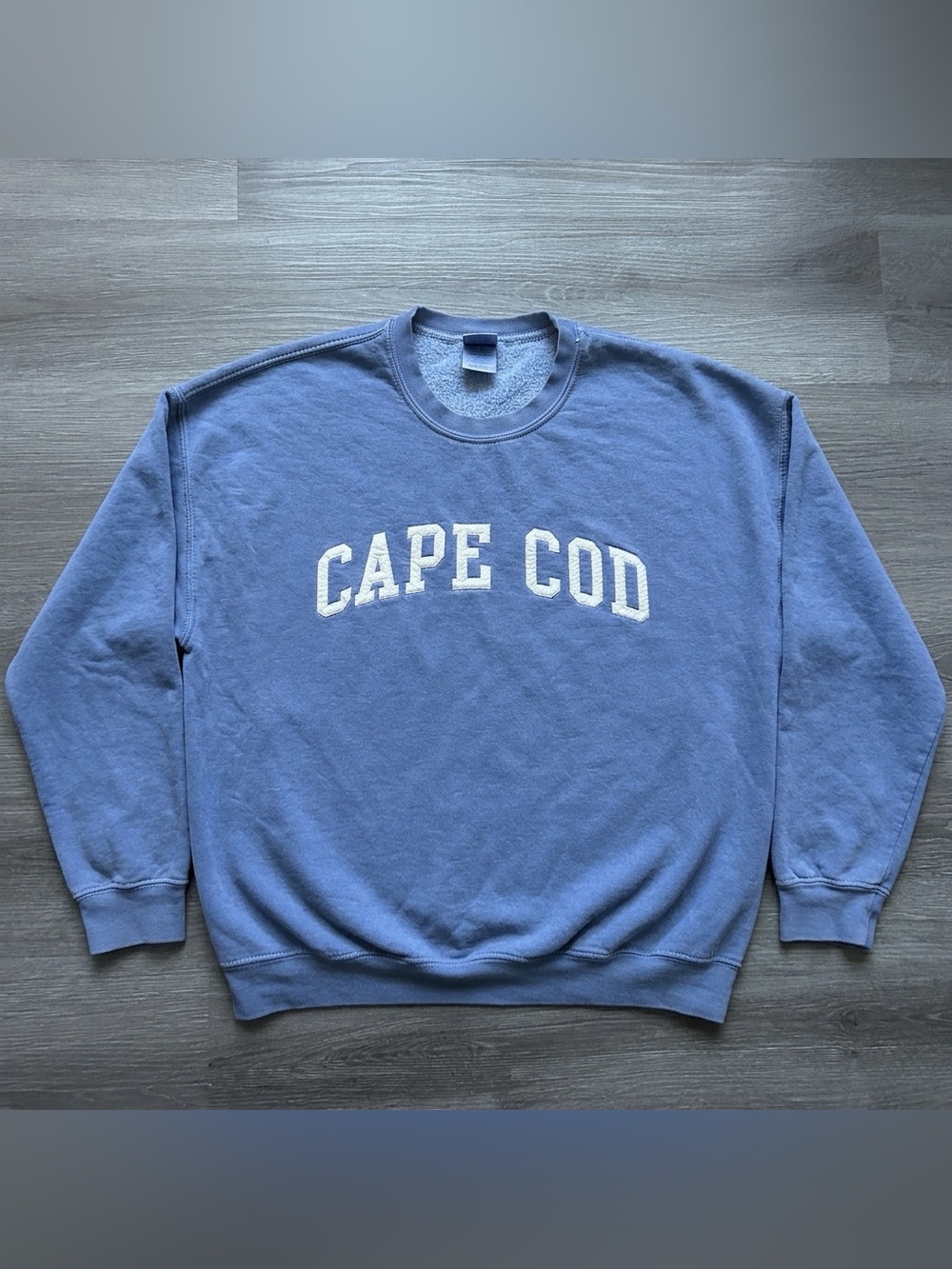 Cape Cod Embroidered Appliqué Crewneck Sweatshirt XL Blue Coastal Preppy - Picture 11 of 12